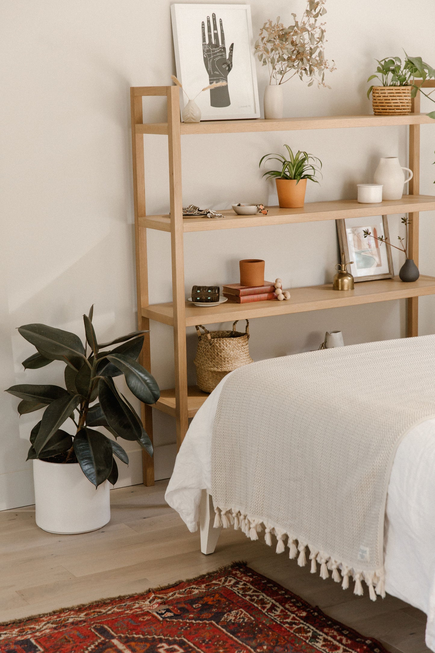 beige organic cotton turkish blanket