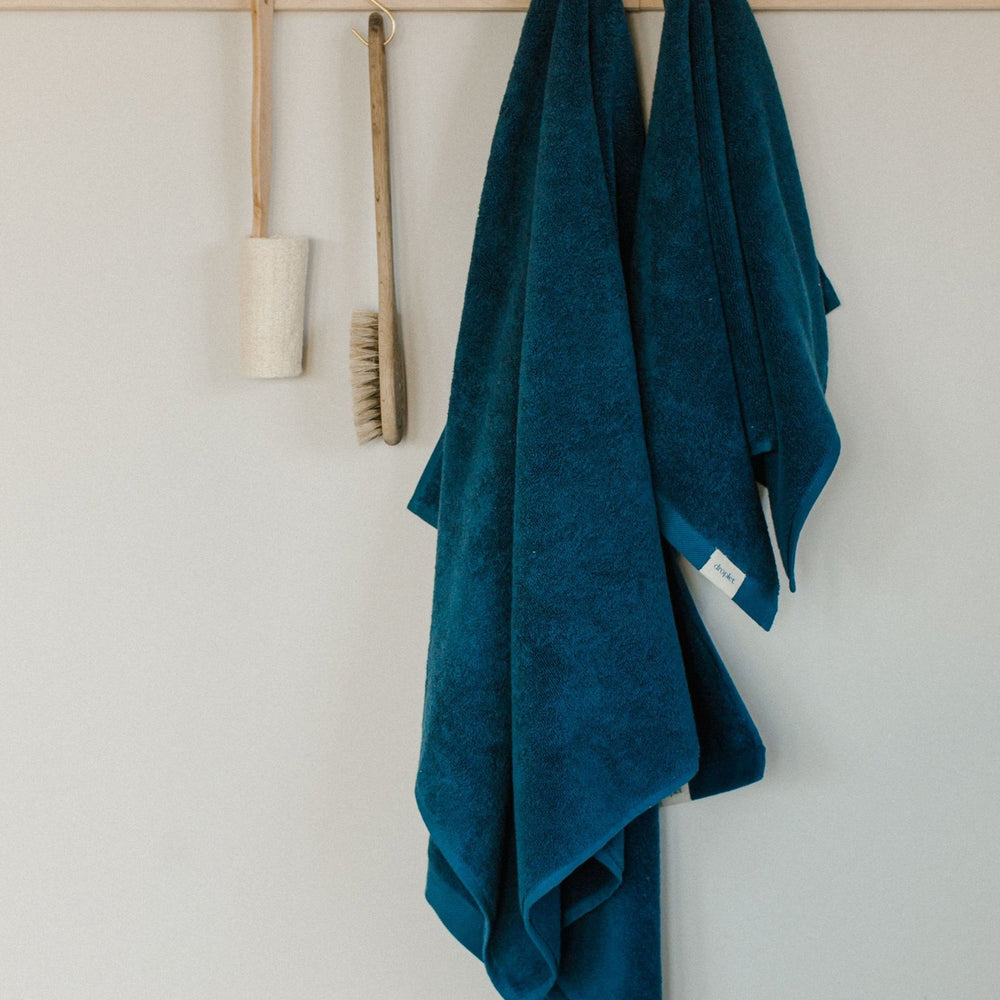 
                  
                    blue organic cotton Turkish terry towel
                  
                